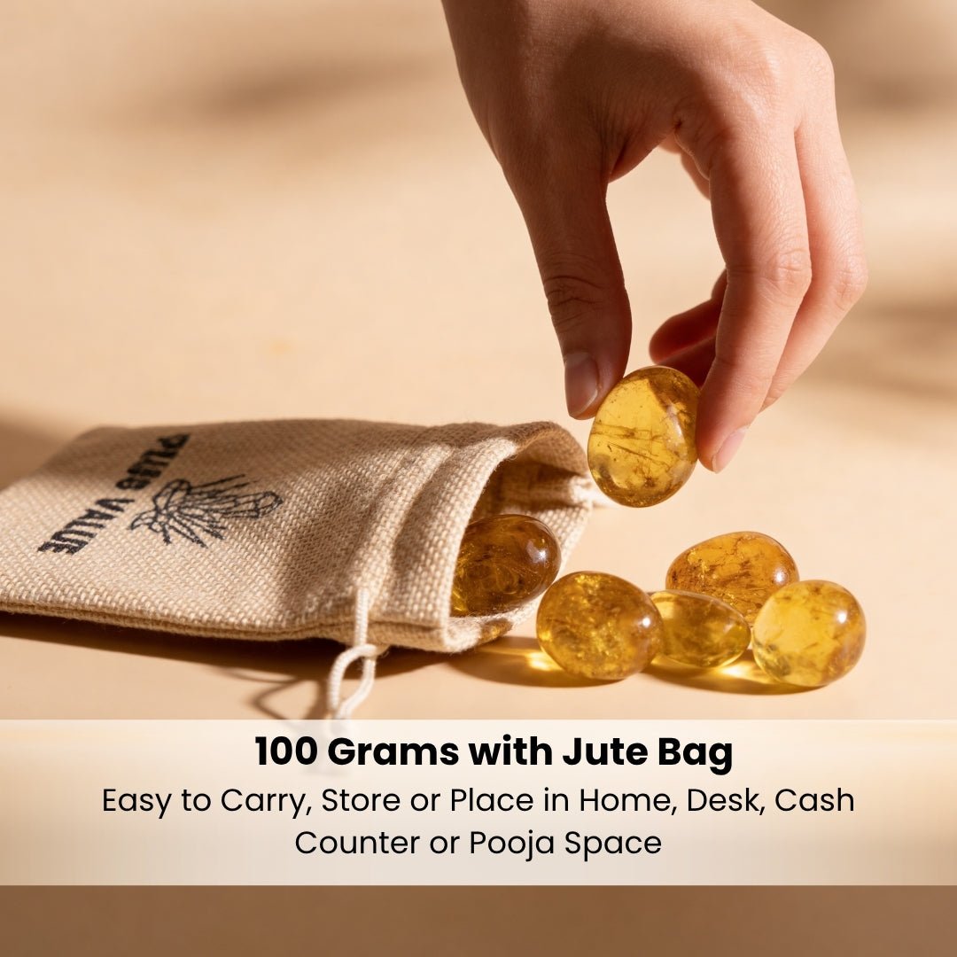 Natural Citrine Tumbled AAA+ Stone Pebbles - plusvalueindia