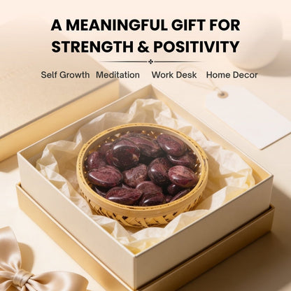 Premium Garnet Tumbled Pebbles - Crystal Energy for Clarity & Focus - plusvalueindia