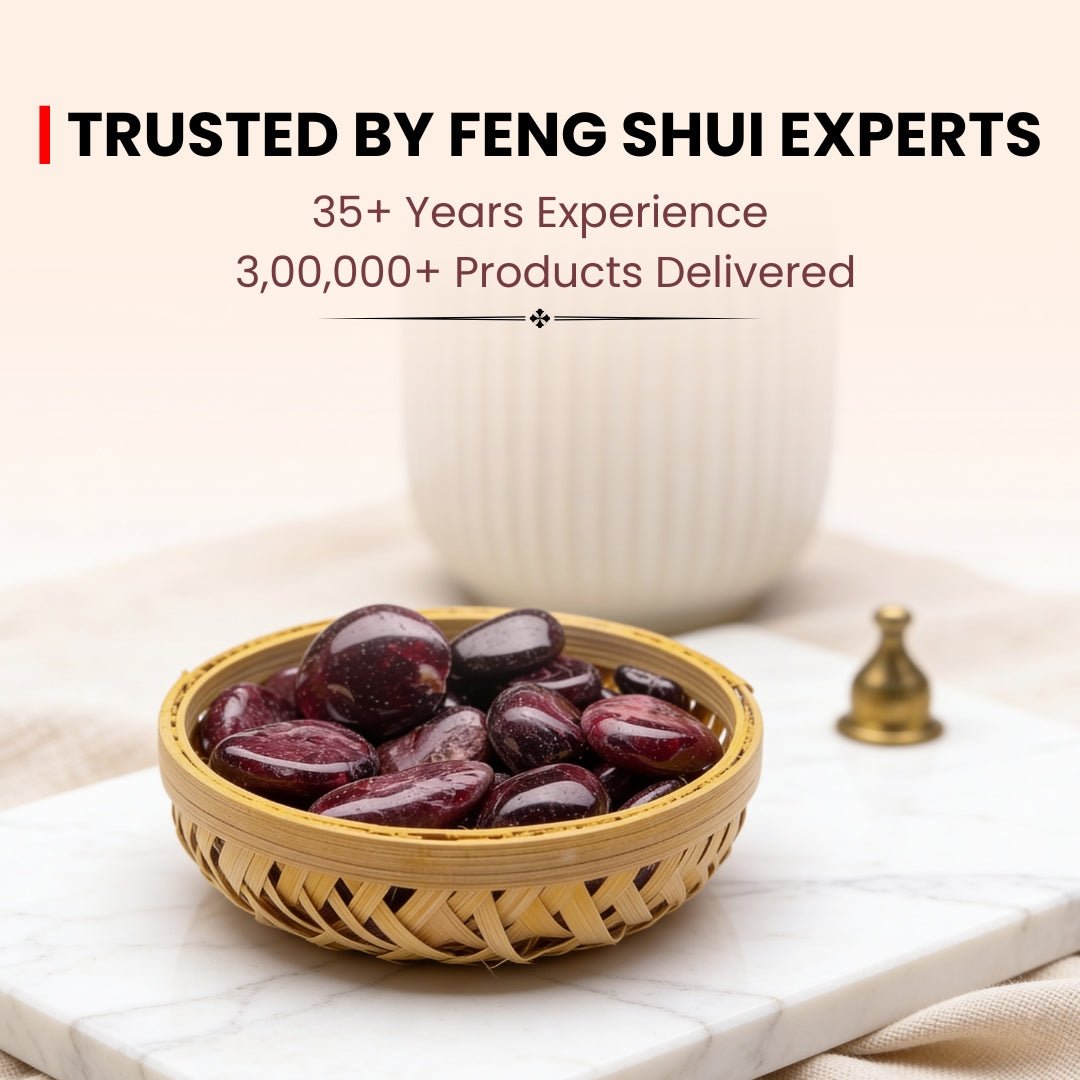 Premium Garnet Tumbled Pebbles - Crystal Energy for Clarity & Focus - plusvalueindia