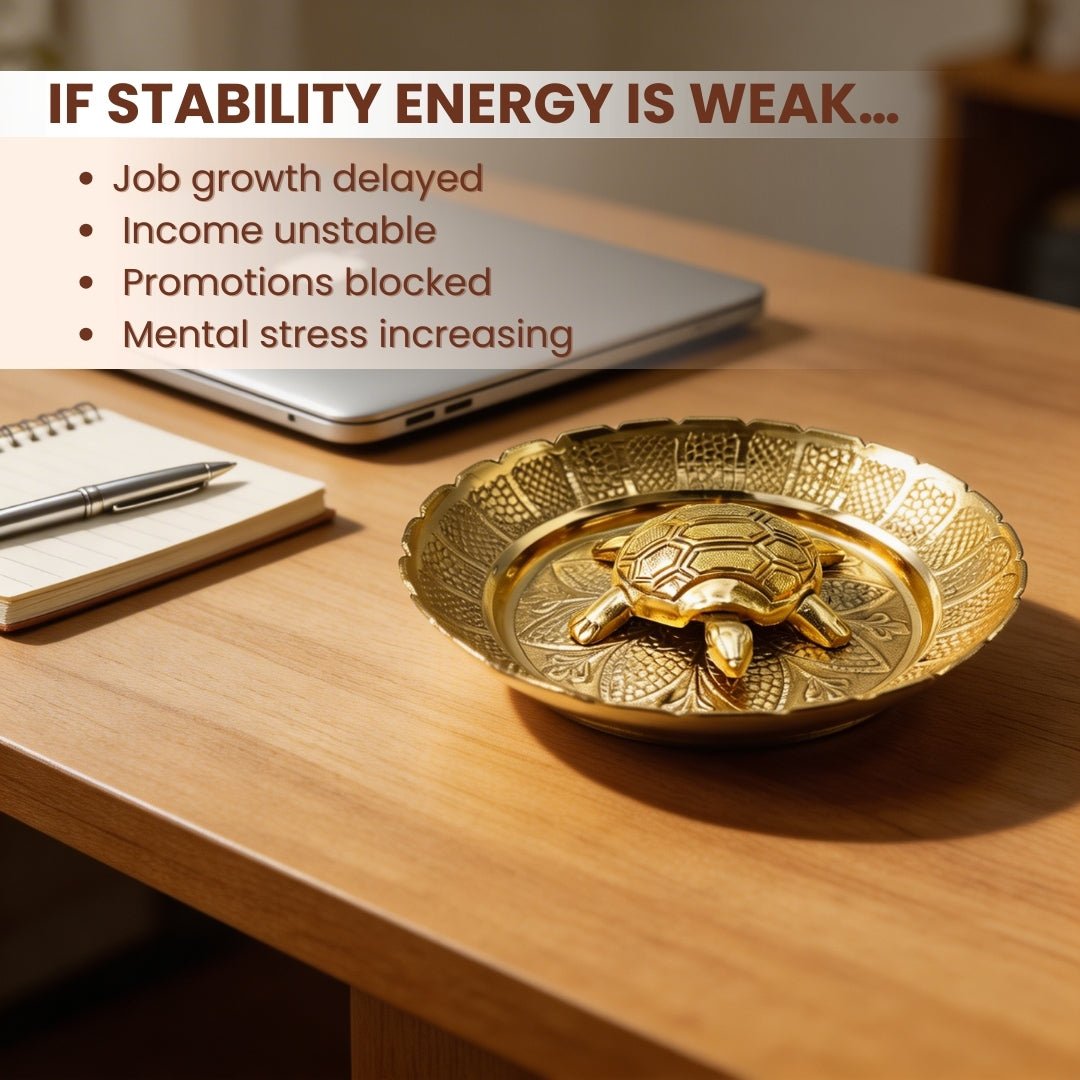 Premium Handicraft Vastu Feng Shui Brass Tortoise Turtle With Plate [Career Growth, Good Luck, Job Opportunities] - plusvalueindia