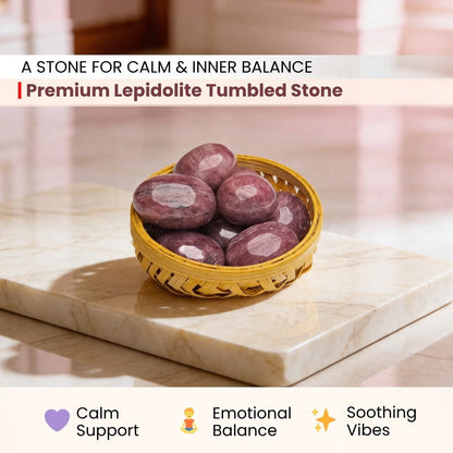 Premium Lepidolite Tumbled Stone Pebbles - plusvalueindia