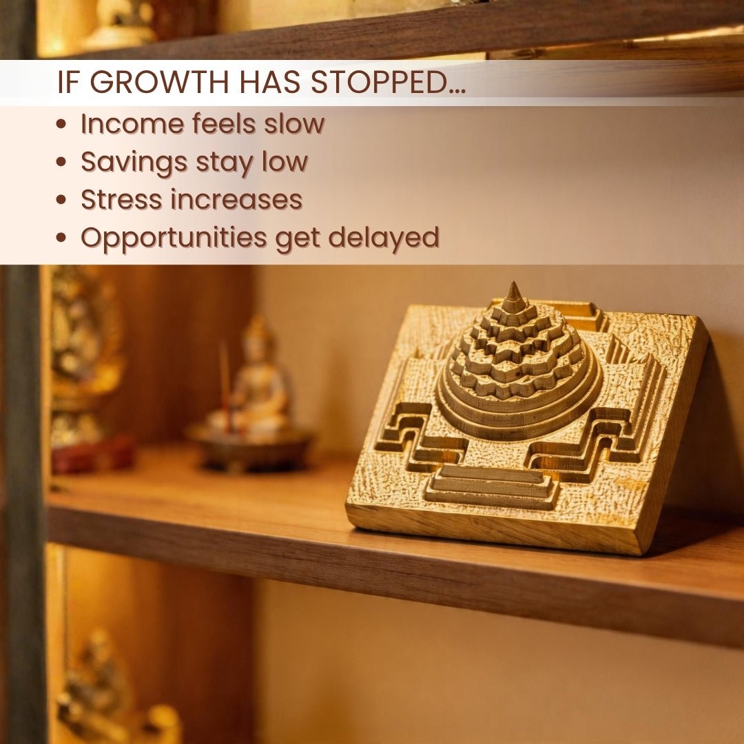 Meru Shri Yantra Gold Plated - 3D Vastu Yantra for Wealth & Prosperity, Home & Office Pooja, CNC Cut - plusvalueindia
