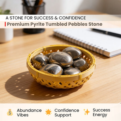 Premium Pyrite Tumbled Pebbles Stone for Wealth & Money Attraction