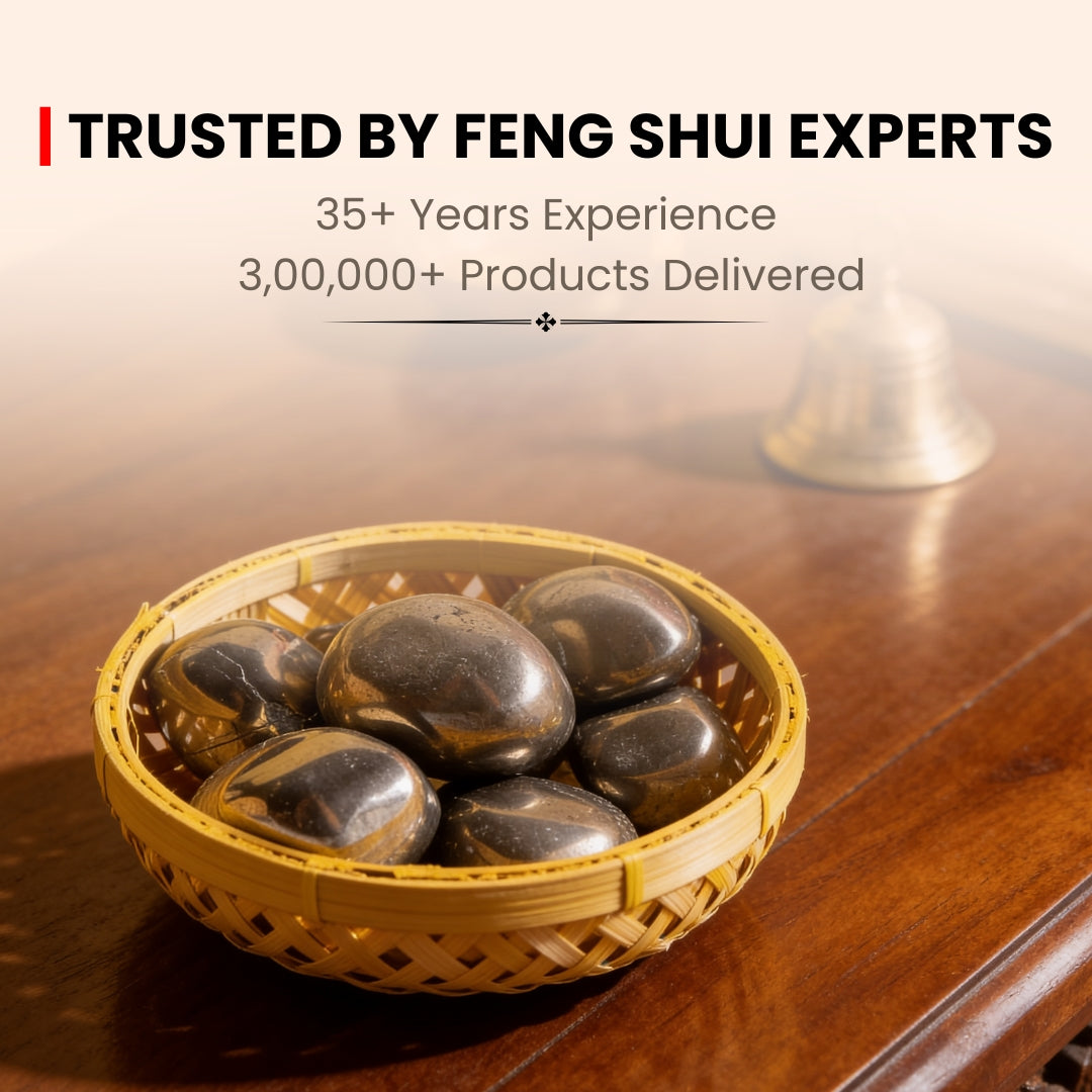Premium Pyrite Tumbled Pebbles Stone for Wealth & Money Attraction