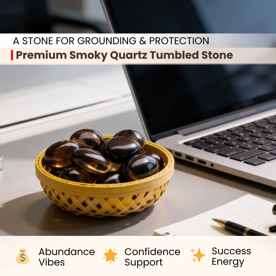 Premium Smokey Smoky Quartz Tumbled Stone Pebbles - plusvalueindia