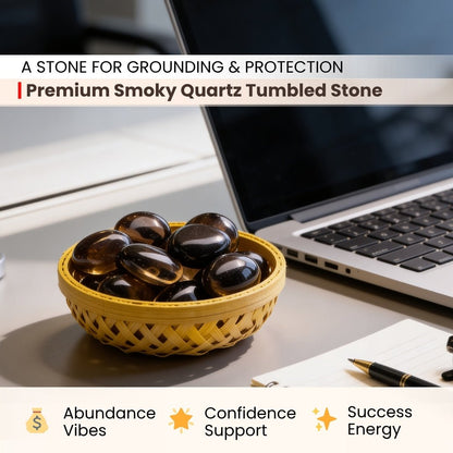 Premium Smokey Smoky Quartz Tumbled Stone Pebbles - plusvalueindia