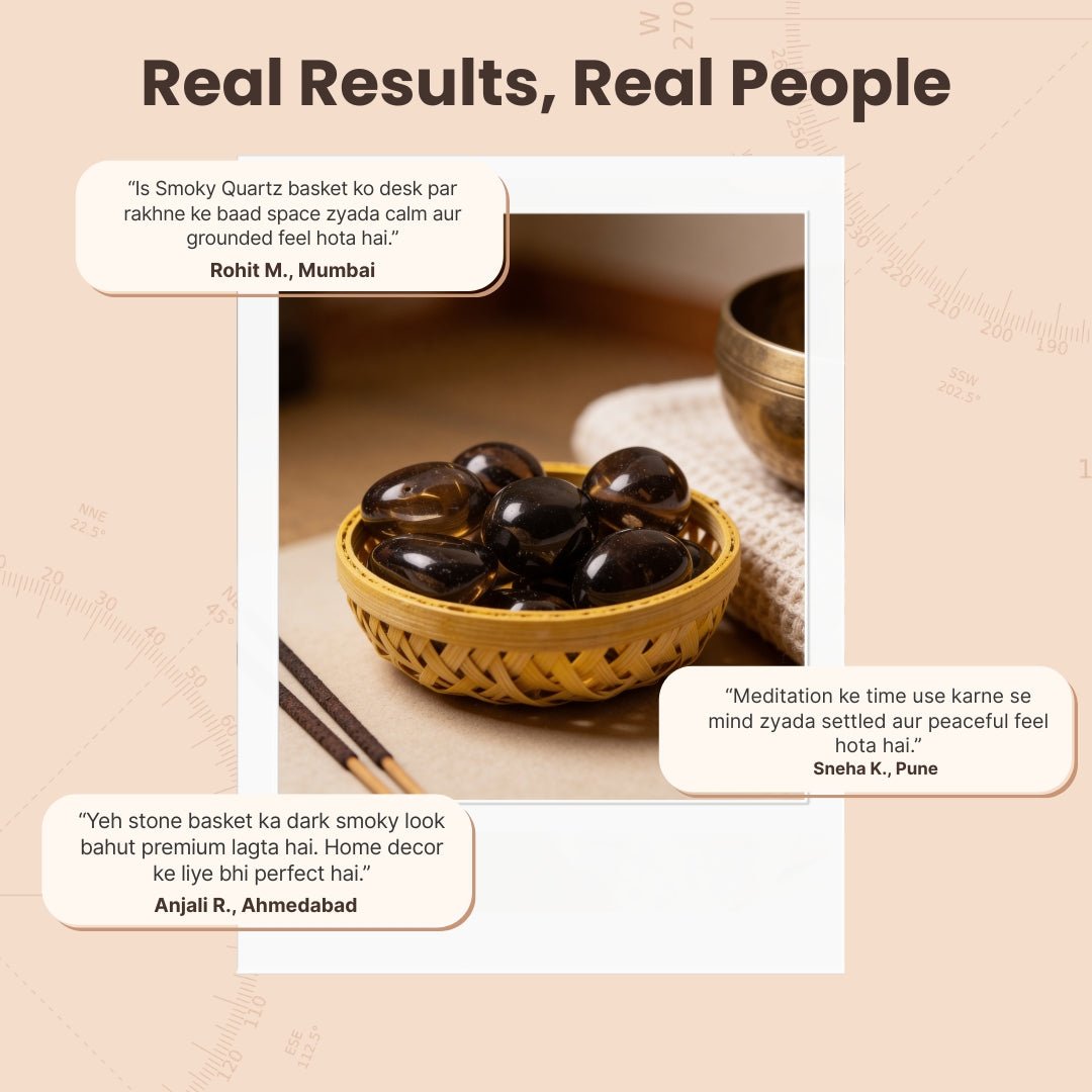 Premium Smokey Smoky Quartz Tumbled Stone Pebbles - plusvalueindia