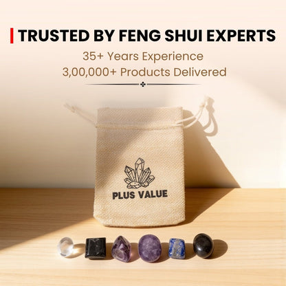 Psychic crystal set infographic highlighting Third Eye activation, intuition enhancement, energy vampire defense, and aura protection