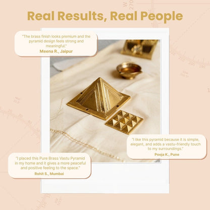 Brass Pyramid 2.5inch for North-West Home, Office, Plots Vastu Shastra Remedies Product - plusvalueindia