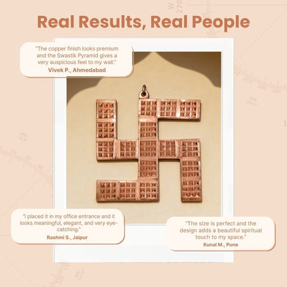 Copper Swastik Pyramid for Vastu - Positive Energy & Dosh Remedy for Home, Office & Factory - plusvalueindia
