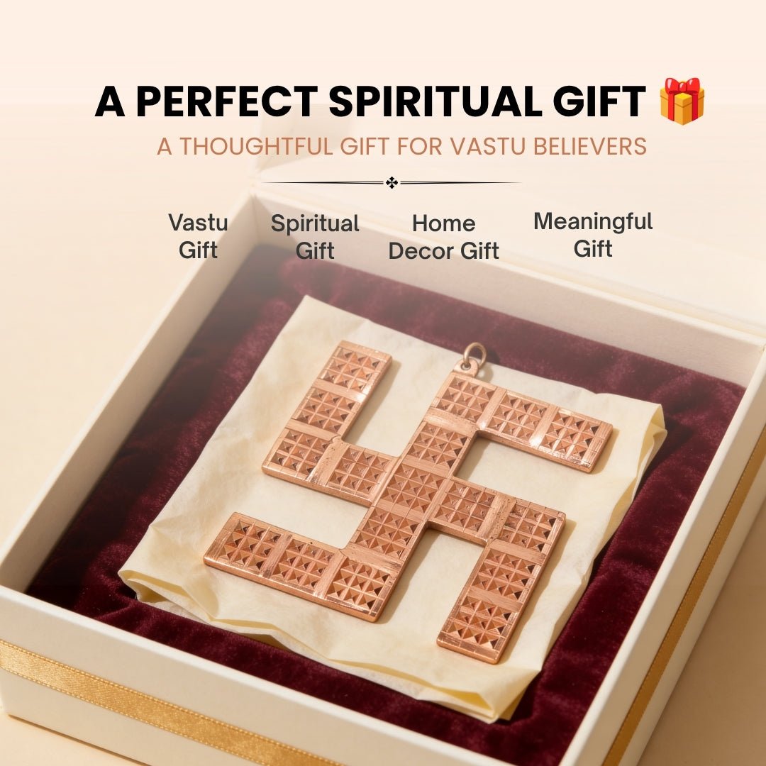 Copper Swastik Pyramid for Vastu - Positive Energy & Dosh Remedy for Home, Office & Factory - plusvalueindia