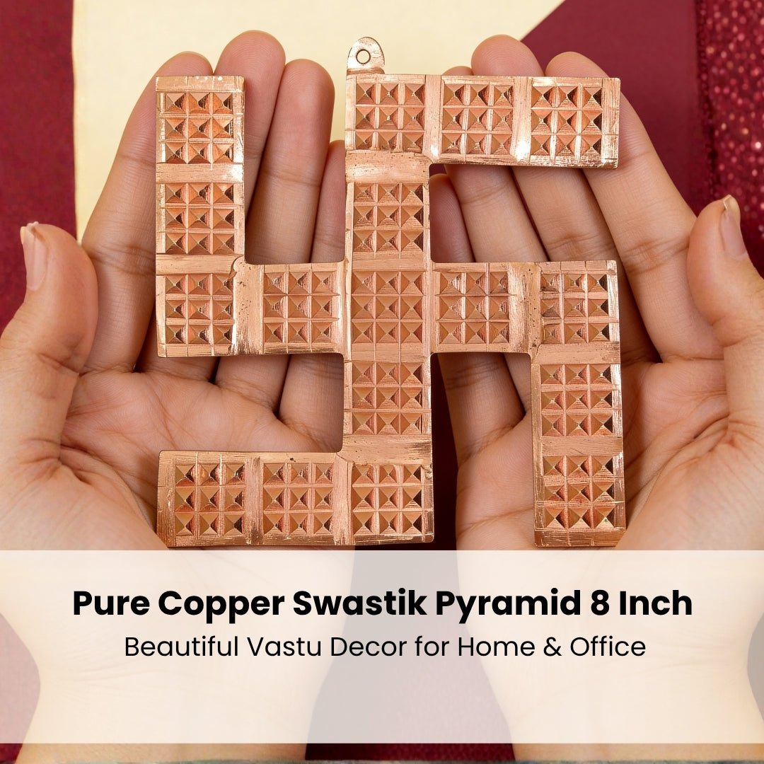 Copper Swastik Pyramid for Vastu - Positive Energy & Dosh Remedy for Home, Office & Factory - plusvalueindia