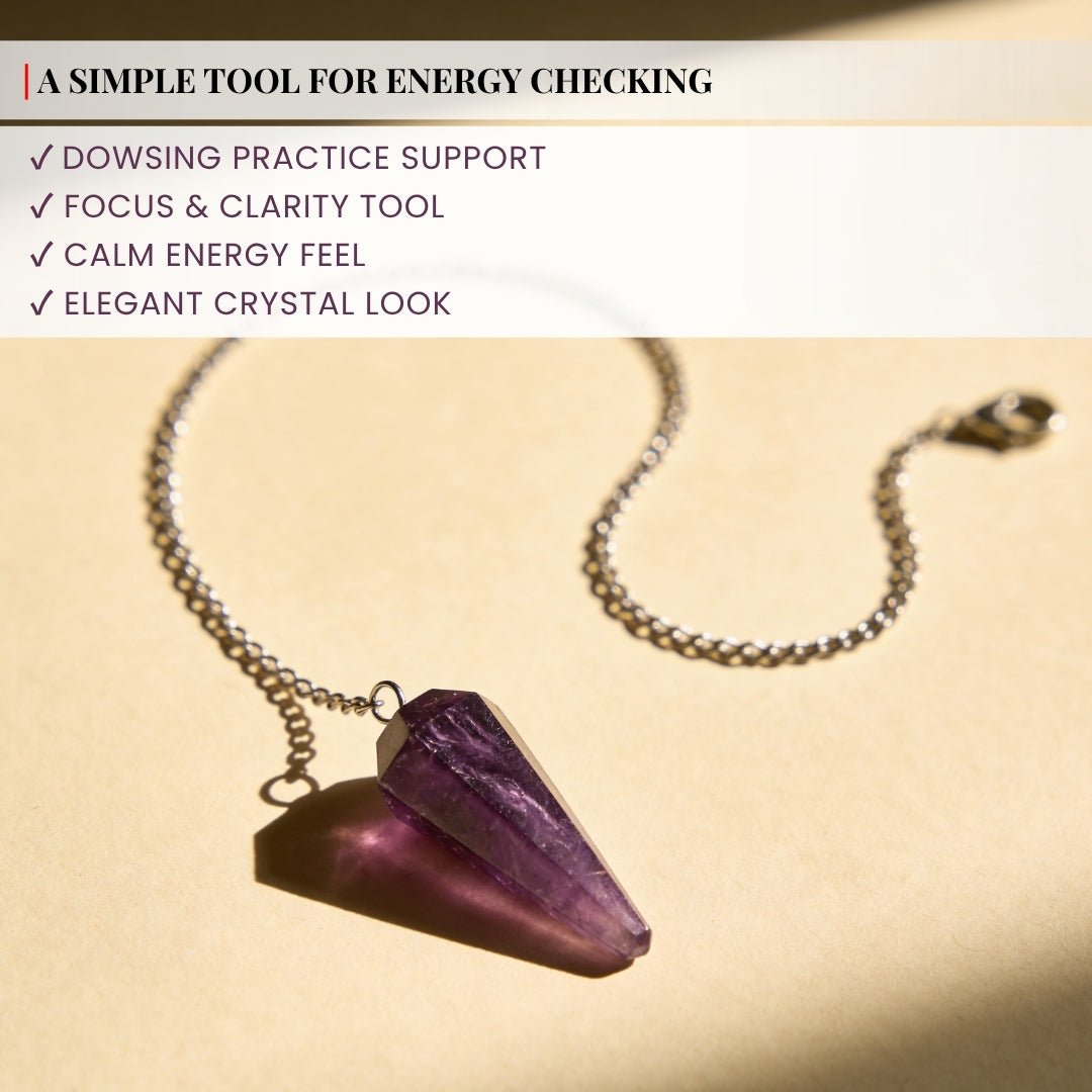 Purple Amethyst Quartz Dowsing Pendulum For Dowsing Expert & Masters - plusvalueindia