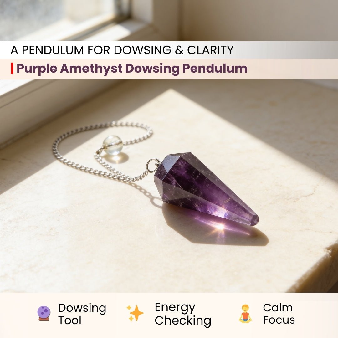 Purple Amethyst Quartz Dowsing Pendulum For Dowsing Expert & Masters - plusvalueindia