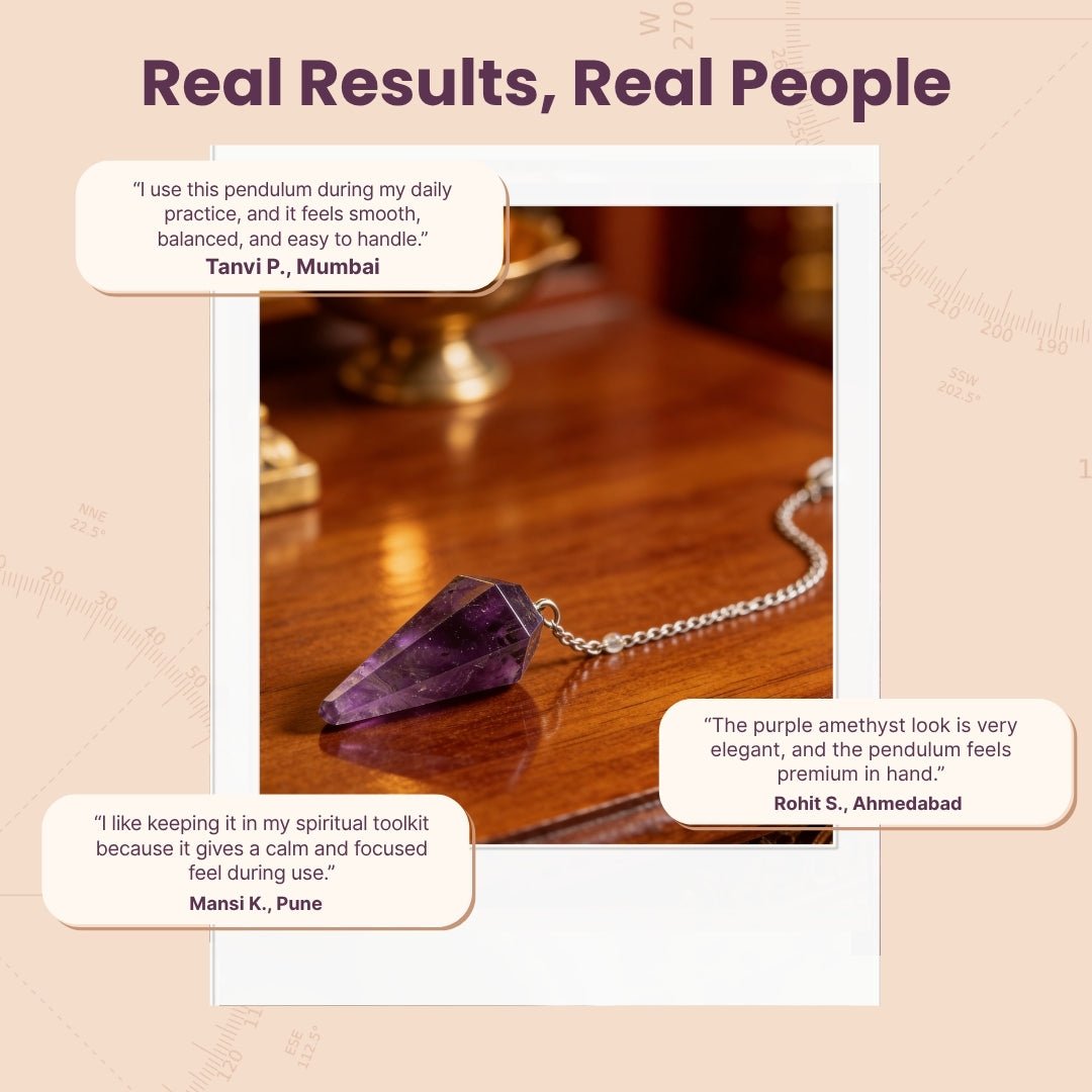 Purple Amethyst Quartz Dowsing Pendulum For Dowsing Expert & Masters - plusvalueindia