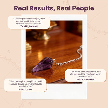 Purple Amethyst Quartz Dowsing Pendulum For Dowsing Expert & Masters - plusvalueindia