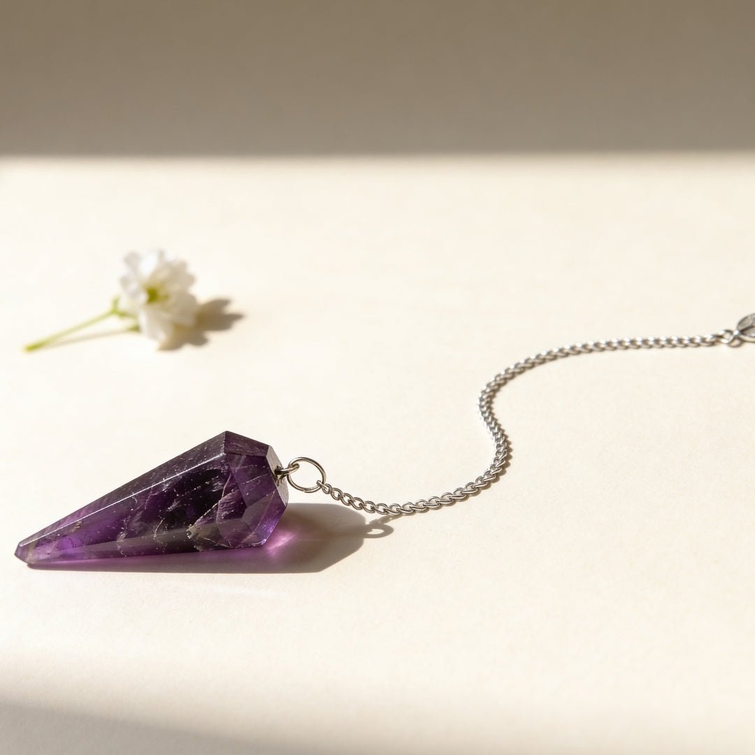 Purple Amethyst Quartz Dowsing Pendulum For Dowsing Expert & Masters - plusvalueindia
