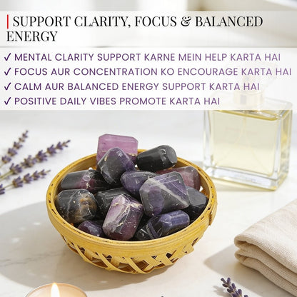 Purple Fluorite Tumbled Stone Pebbles - plusvalueindia