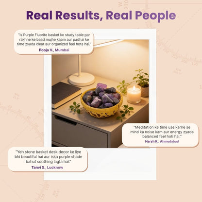 Purple Fluorite Tumbled Stone Pebbles - plusvalueindia