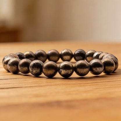 Pyrite Bracelet to Attract Abundance, Prosperity & Good Luck, Money Magnet - plusvalueindia