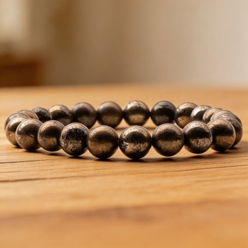 Pyrite Bracelet to Attract Abundance, Prosperity & Good Luck, Money Magnet - plusvalueindia