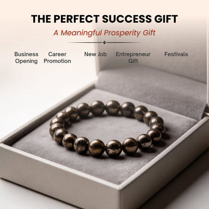 Pyrite Bracelet to Attract Abundance, Prosperity & Good Luck, Money Magnet - plusvalueindia