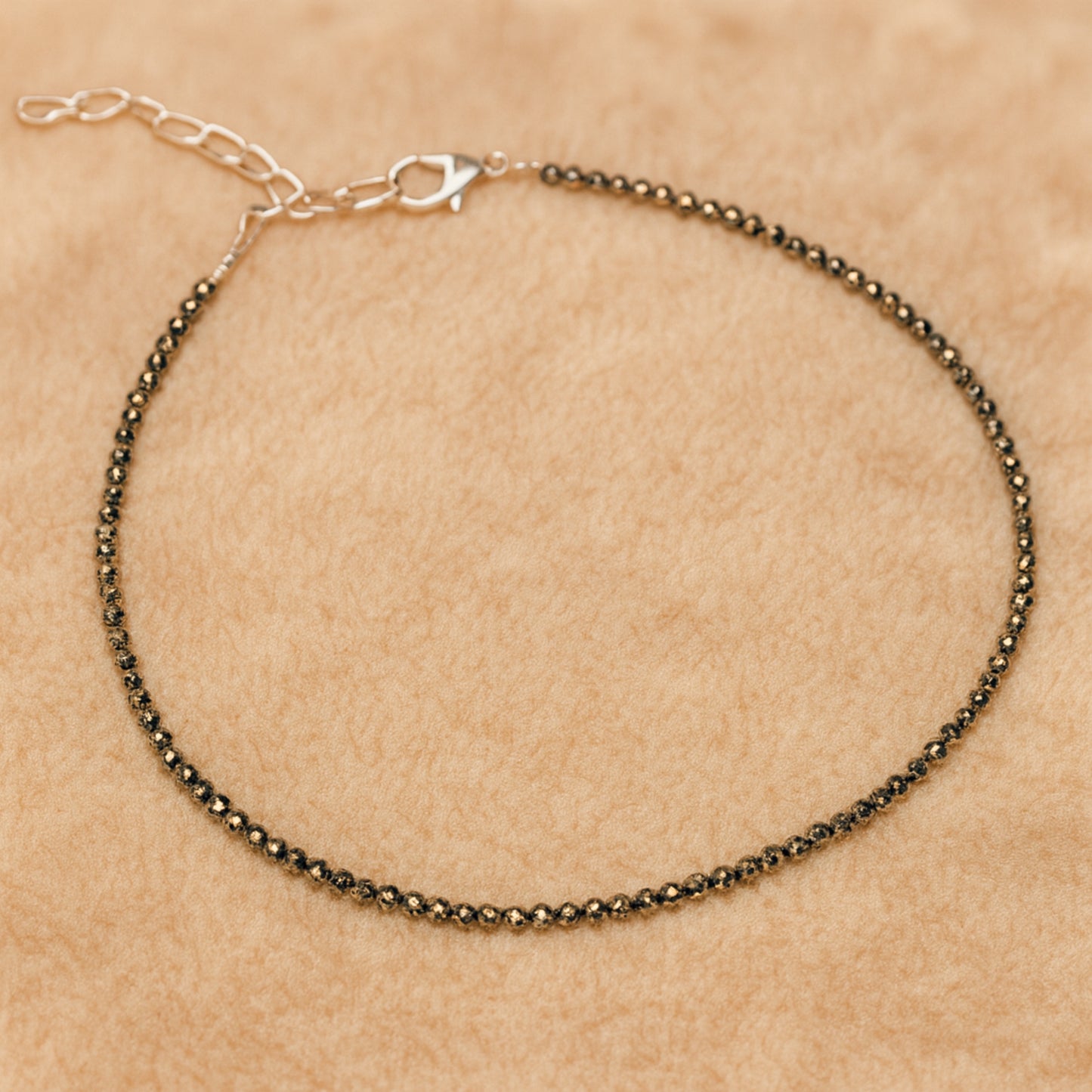 Pyrite Anklet for Wealth Attraction, Money & Prosperity