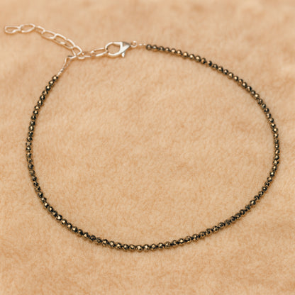 Pyrite Anklet for Wealth Attraction, Money & Prosperity