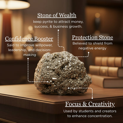 Pyrite Stone Raw Cluster [Attracting Money Fast, Business Luck - Spectacular Results] - plusvalueindia