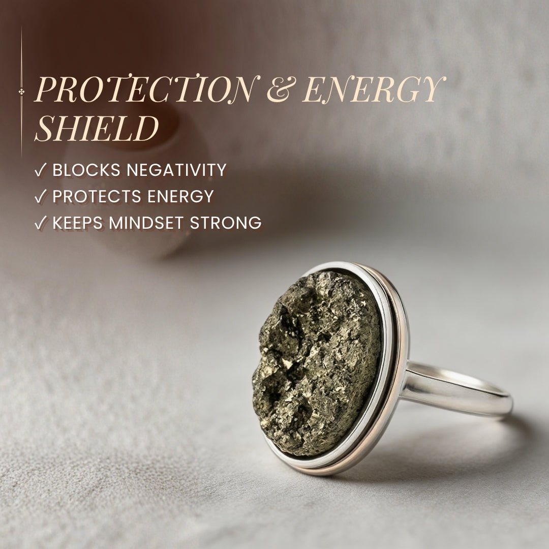 Pyrite Stone Ring Attract Money Wealth Fast - plusvalueindia