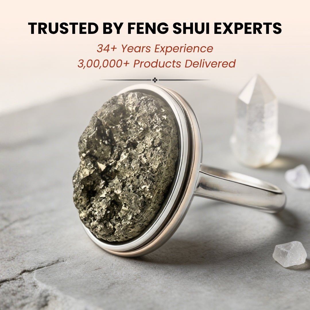 Pyrite Stone Ring Attract Money Wealth Fast - plusvalueindia