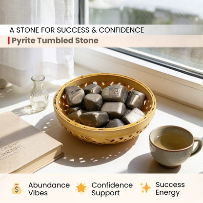 Pyrite Tumbled Stone Pebbles (Wealth Attraction, Money & Prosperity) - plusvalueindia