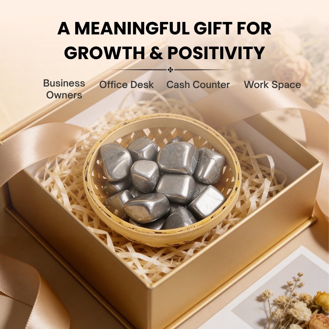 Pyrite Tumbled Stone Pebbles (Wealth Attraction, Money & Prosperity) - plusvalueindia