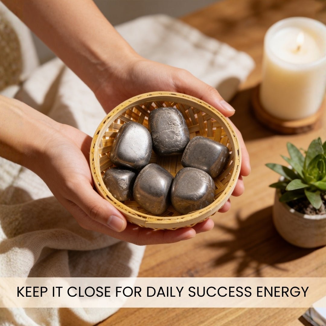 Pyrite Tumbled Stone Pebbles (Wealth Attraction, Money & Prosperity) - plusvalueindia