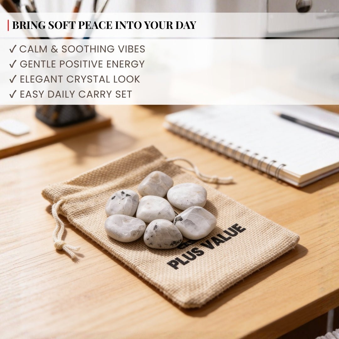 Rainbow Moonstone Tumbled Stone Pebbles - plusvalueindia