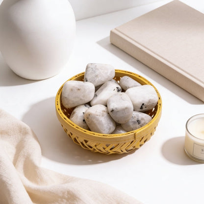 Rainbow Moonstone Tumbled Stone Pebbles - plusvalueindia