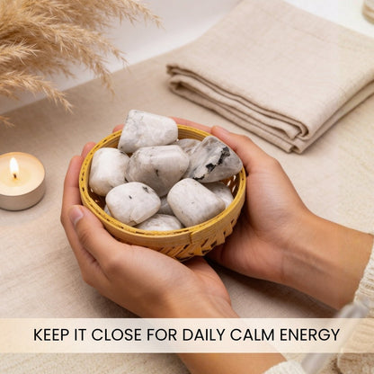 Rainbow Moonstone Tumbled Stone Pebbles - plusvalueindia