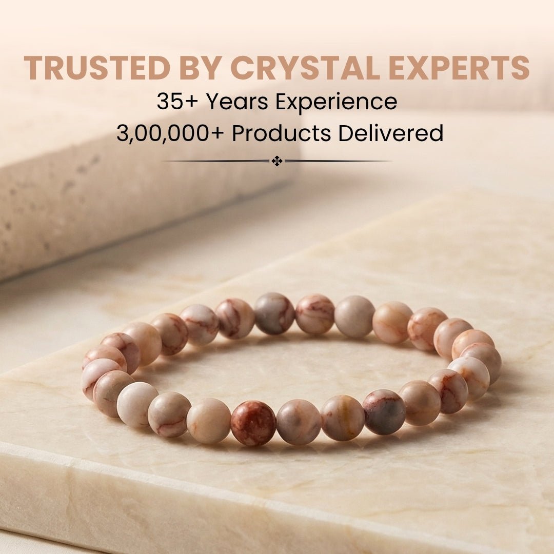 Red Picasso Jasper Bracelet for Men Women Boys and Girls - plusvalueindia
