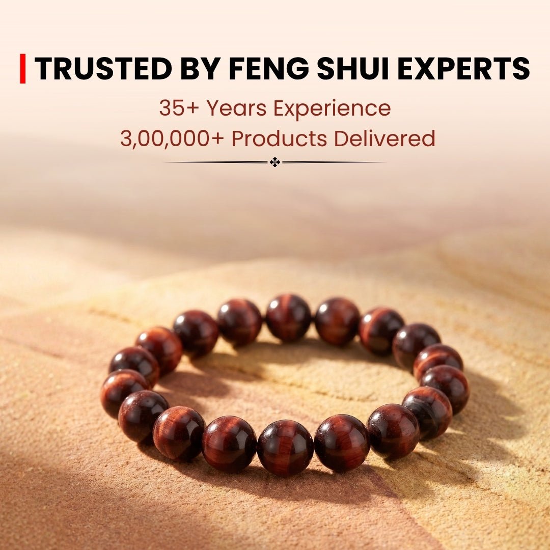 Red Tiger Eye Bracelet for Grounding and Protection - plusvalueindia