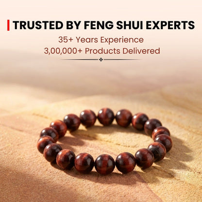 Red Tiger Eye Bracelet for Grounding and Protection - plusvalueindia