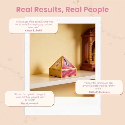 Reiki Symbol Wooden Wish Box Cash Box Pyramid - plusvalueindia