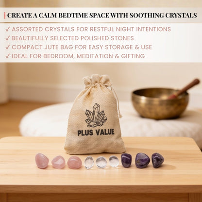 Restful Night Healing Crystals for Insomnia, Peaceful and Sound Sleep - plusvalueindia
