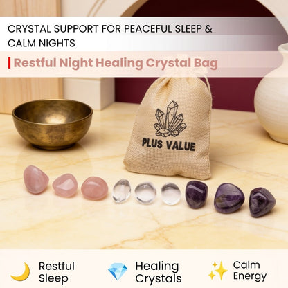 Restful Night Healing Crystals for Insomnia, Peaceful and Sound Sleep - plusvalueindia