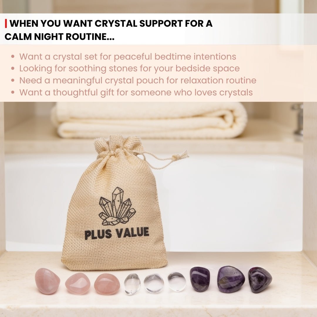 Restful Night Healing Crystals for Insomnia, Peaceful and Sound Sleep - plusvalueindia