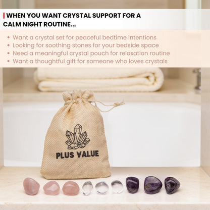 Restful Night Healing Crystals for Insomnia, Peaceful and Sound Sleep - plusvalueindia