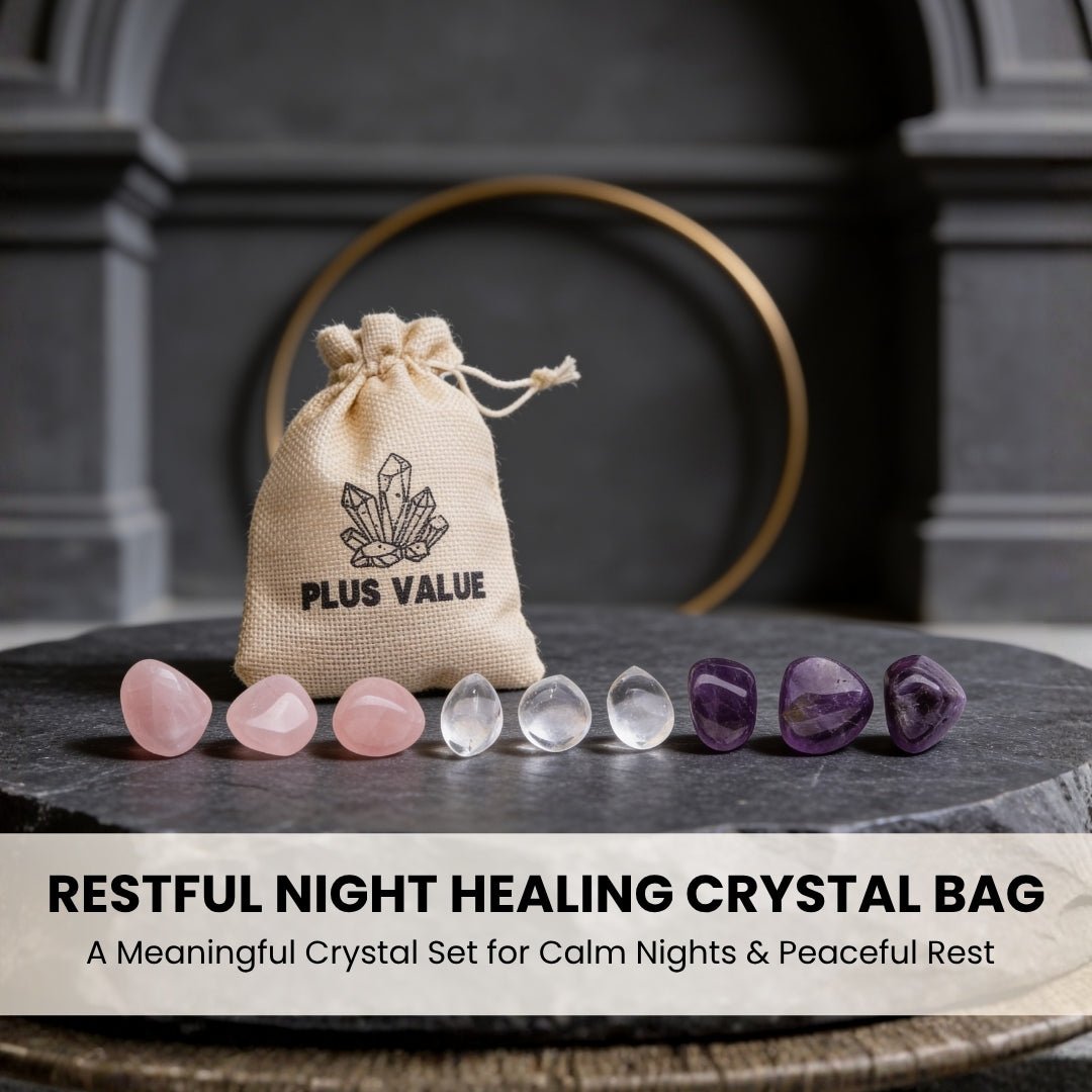 Restful Night Healing Crystals for Insomnia, Peaceful and Sound Sleep - plusvalueindia