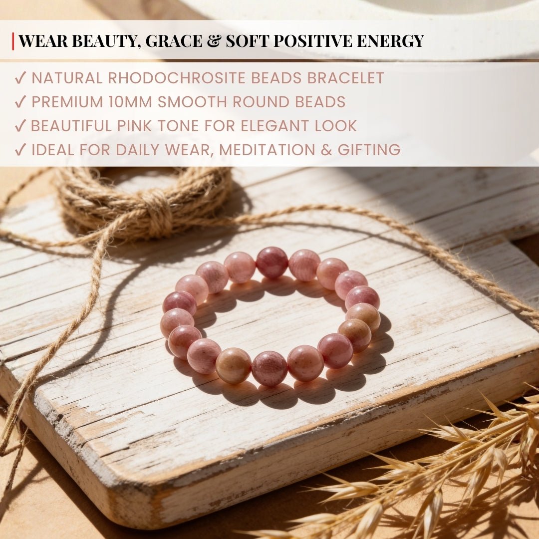 Rhodochrosite Bracelet - plusvalueindia