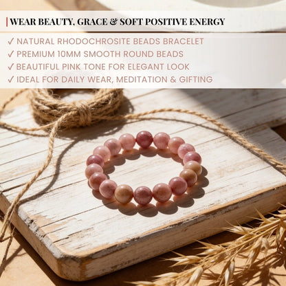 Rhodochrosite Bracelet - plusvalueindia