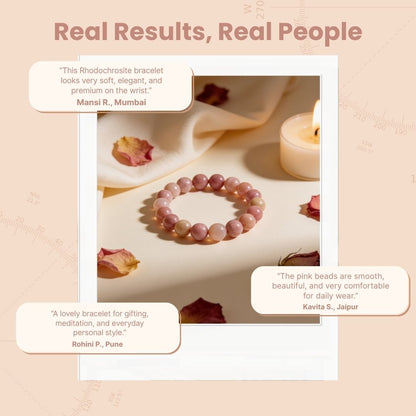 Rhodochrosite Bracelet - plusvalueindia