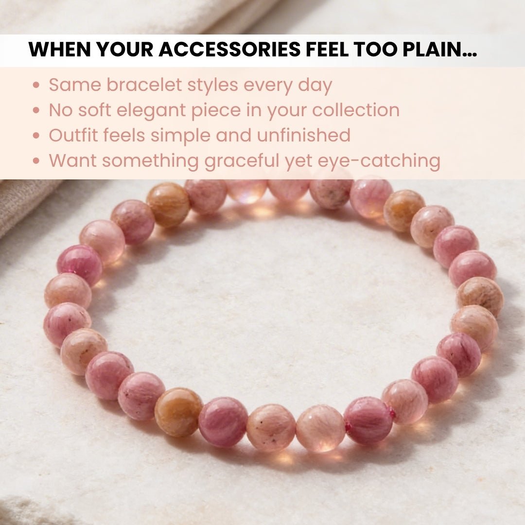 Rhodochrosite Bracelet - plusvalueindia